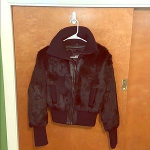 🧨Real fur XOXO bomber style jacket 💣